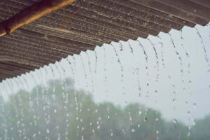 heavy rain on roof