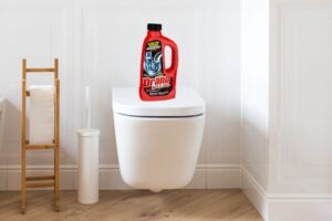 Using Drano in a toilet.
