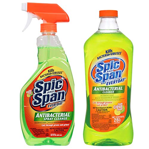 Spic and Span Antibakterielles Reinigungspaket – 22 Unzen Spray mit 28 Unzen Nachfüllpackung – 50 Unzen insgesamt (2)
