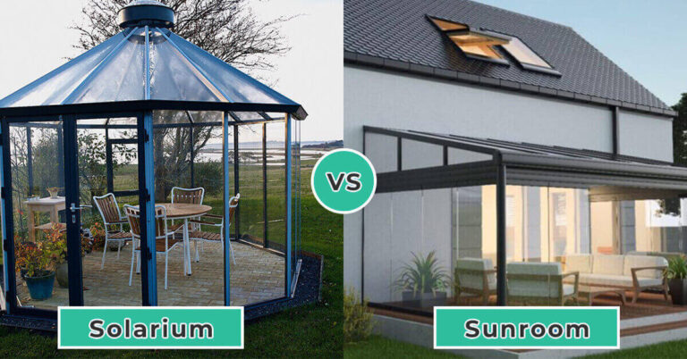 difference between solarium and sunroom