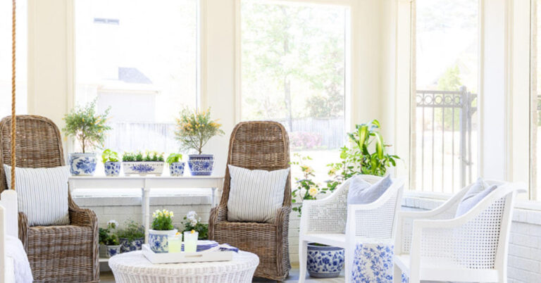 put regular furniture in sunroom